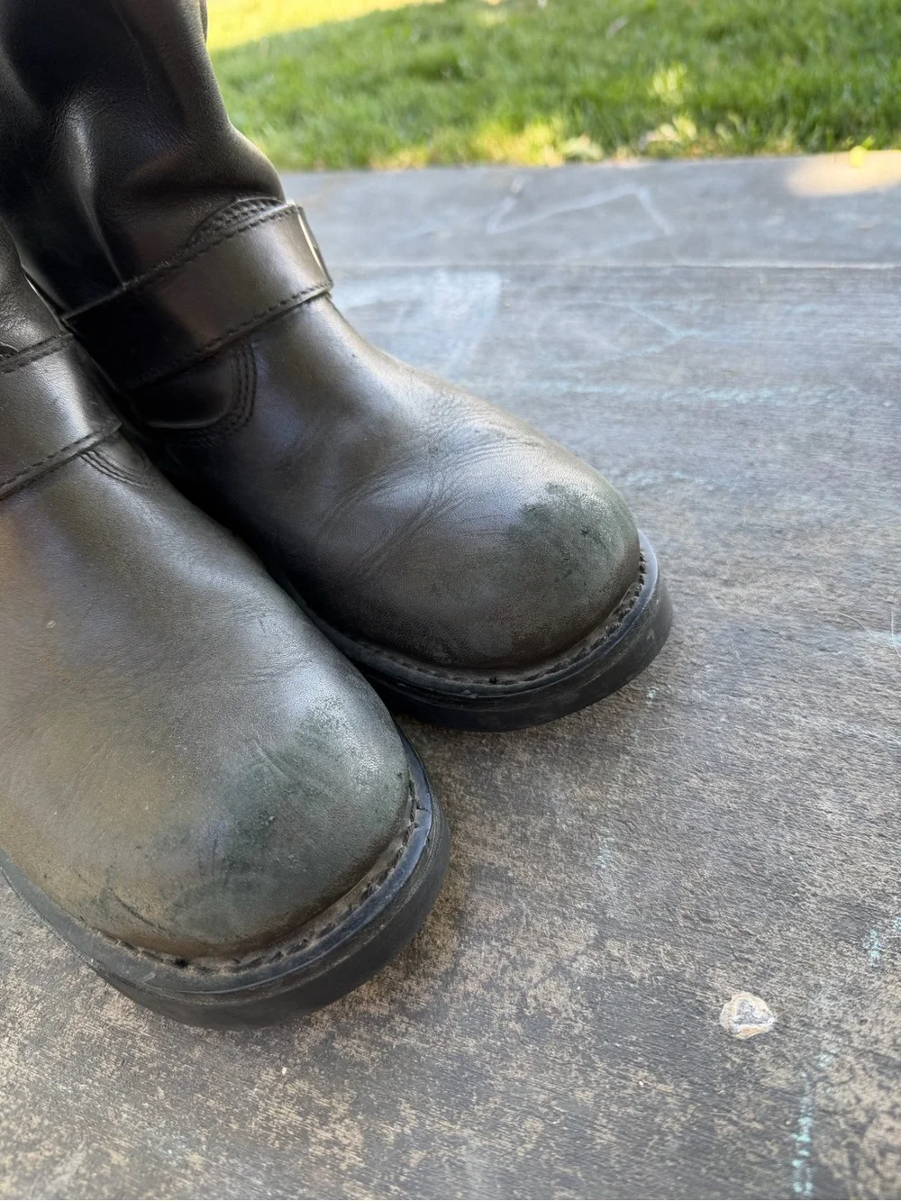Harley-Davidson Black Leather Motorcycle Engineer Boots